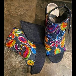 Embroidered wedges